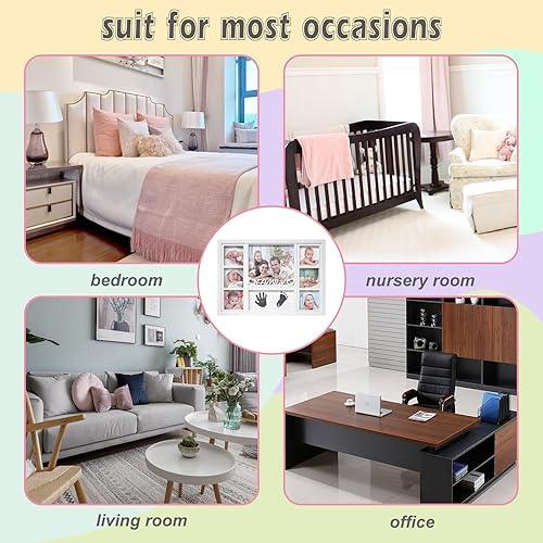 Miniatura 5 de Kit de manos y huellas para bebé, marco de recuerdo de fotos de bebé para recuerdos de fotos, regalos personalizados para bebés, decoración de pared