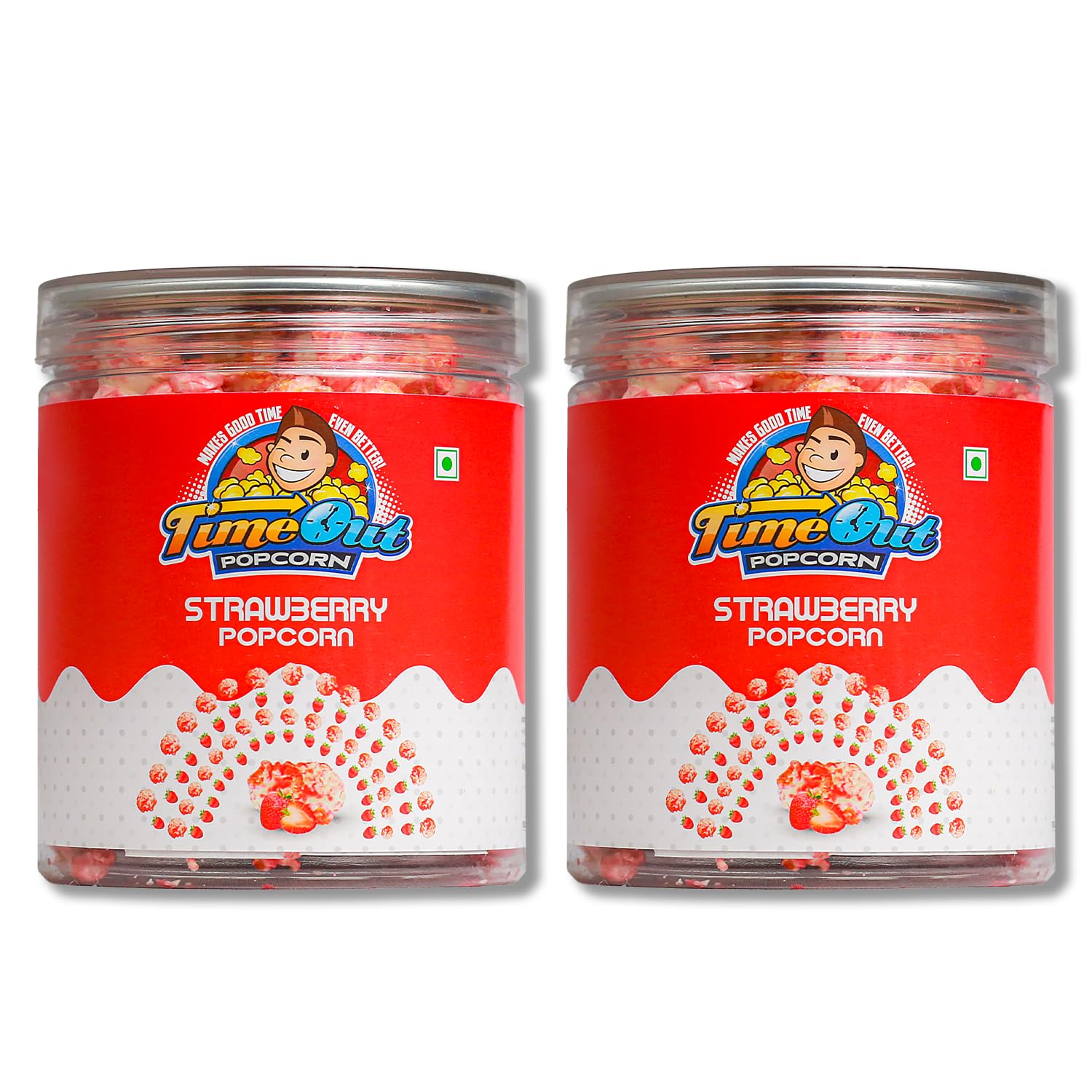 Time Out Popcorn – Strawberry Flavoured, Gourmet Popcorn, Crunchy, Ready to Eat Snack Pack of 2 x 105g Each-image-37