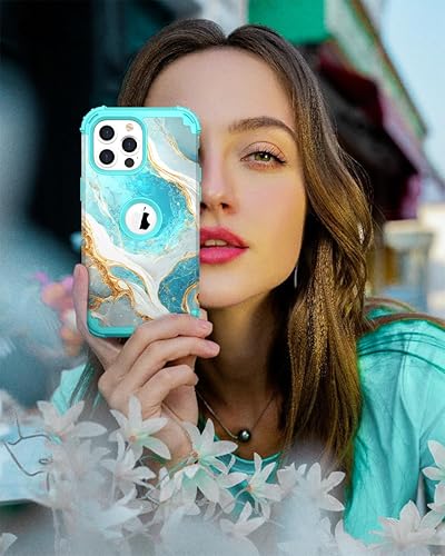 Miniatura 7 de Hocase Funda para iPhone 13 Pro Max, Protección resistente a los golpes de servicio pesado, Parachoques de goma de silicona suave + Funda protectora