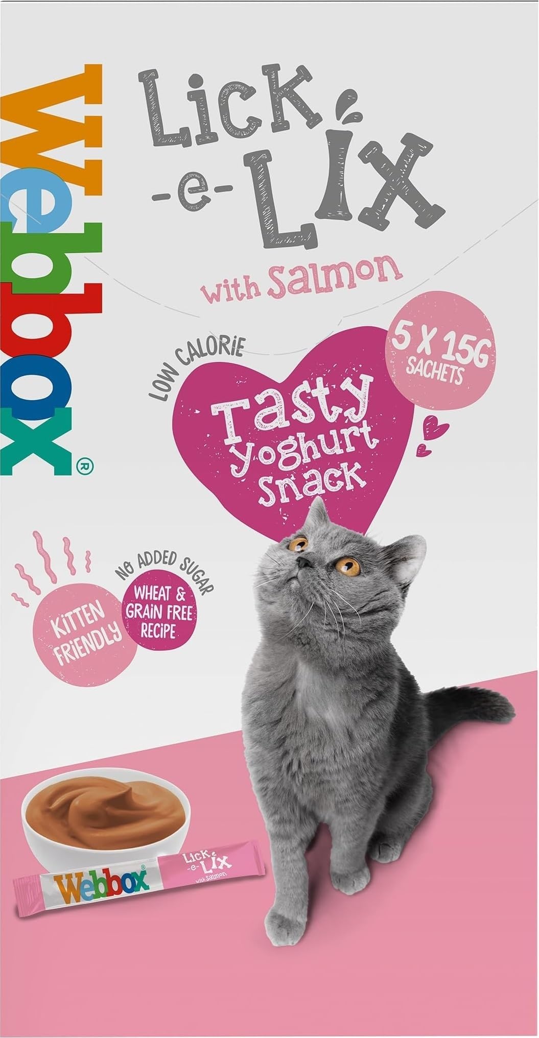 Lick-e-Lix Salmon Flavour Cat Treat, 5 x 15g
