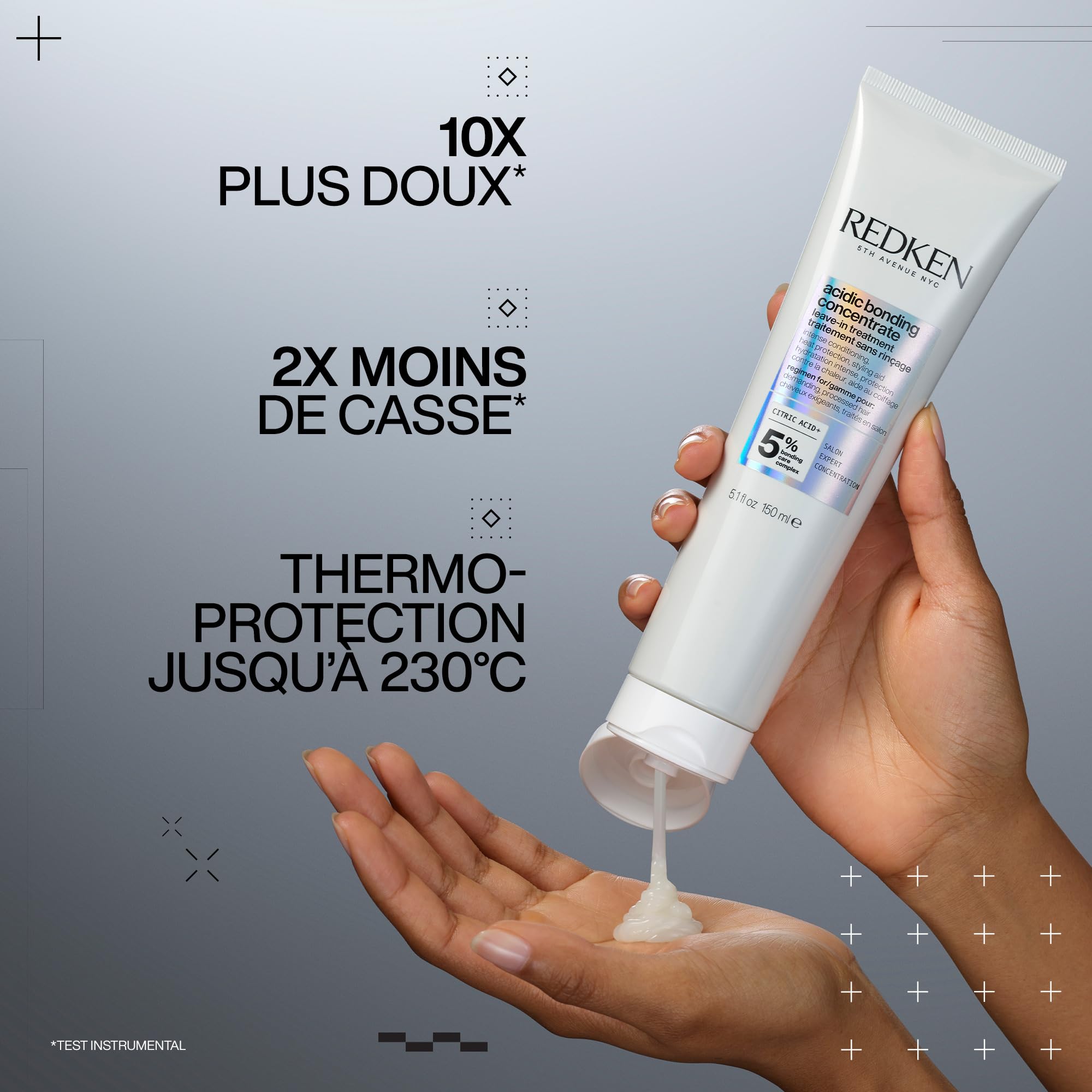 REDKEN - Routine Réparatrice - Shampoing + Après-Shampoing + Soin Sans Rinçage + Sérum - Renforce & Protège La Couleur - Sans Sulfates - Acide Citrique - Cheveux Abîmés - Acidic Bonding Concentrate