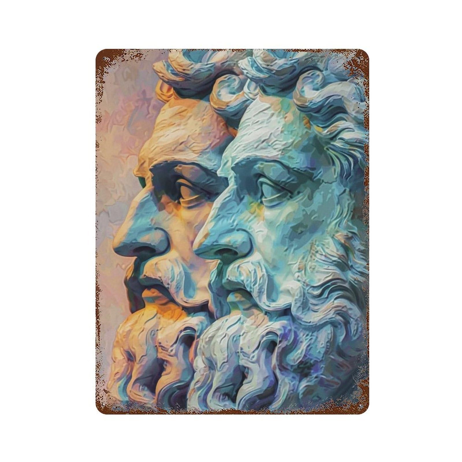 WUJHGRSG Chromatic Olympians 01 Wall Art Retro Iron Vintage Metal Tin Sign Poster Modern Decor for Home Cofffee Club Bar Shop Style 40x30cm
