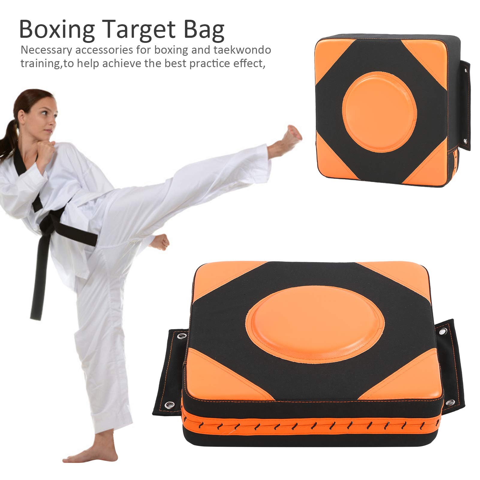 Saco de Boxeo, Saco de Boxeo de Pared, Mayor protección Esponja de Epe de Alta Elasticidad más Gruesa para Entrenamiento Diario en casa(Black Orange)