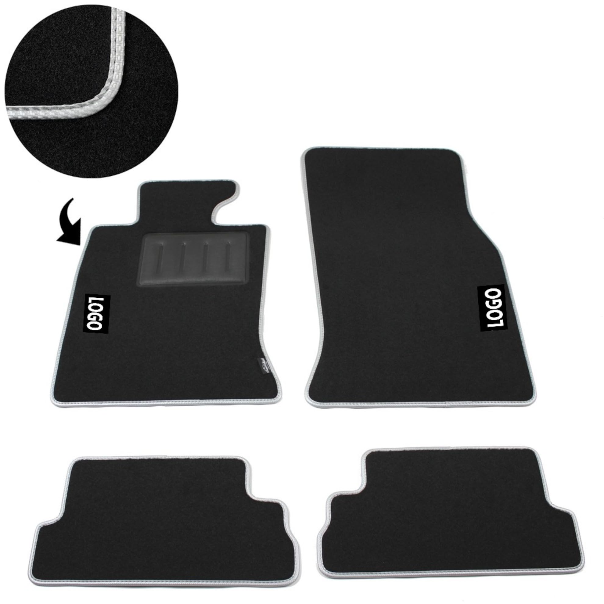 Tappeti in Moquette su misura compatibili con Mini R57 Cabrio dal 2009 al 2016 Limited Edition Carbon Inox
