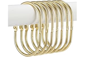 Goowin: Shower Curtain Elegance Elevated with Gold Curtain Hooks