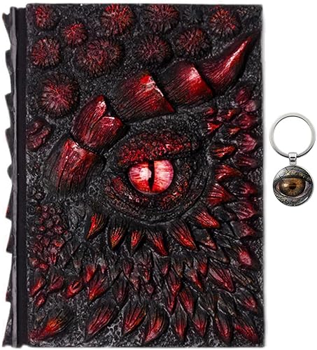 Miniatura 8 de Dragon Secret Journal - Cuaderno de escritura grabado en relieve de dragón 3D, diario de fantasía retro, vintage, antiguo, A5, papel en blanco,