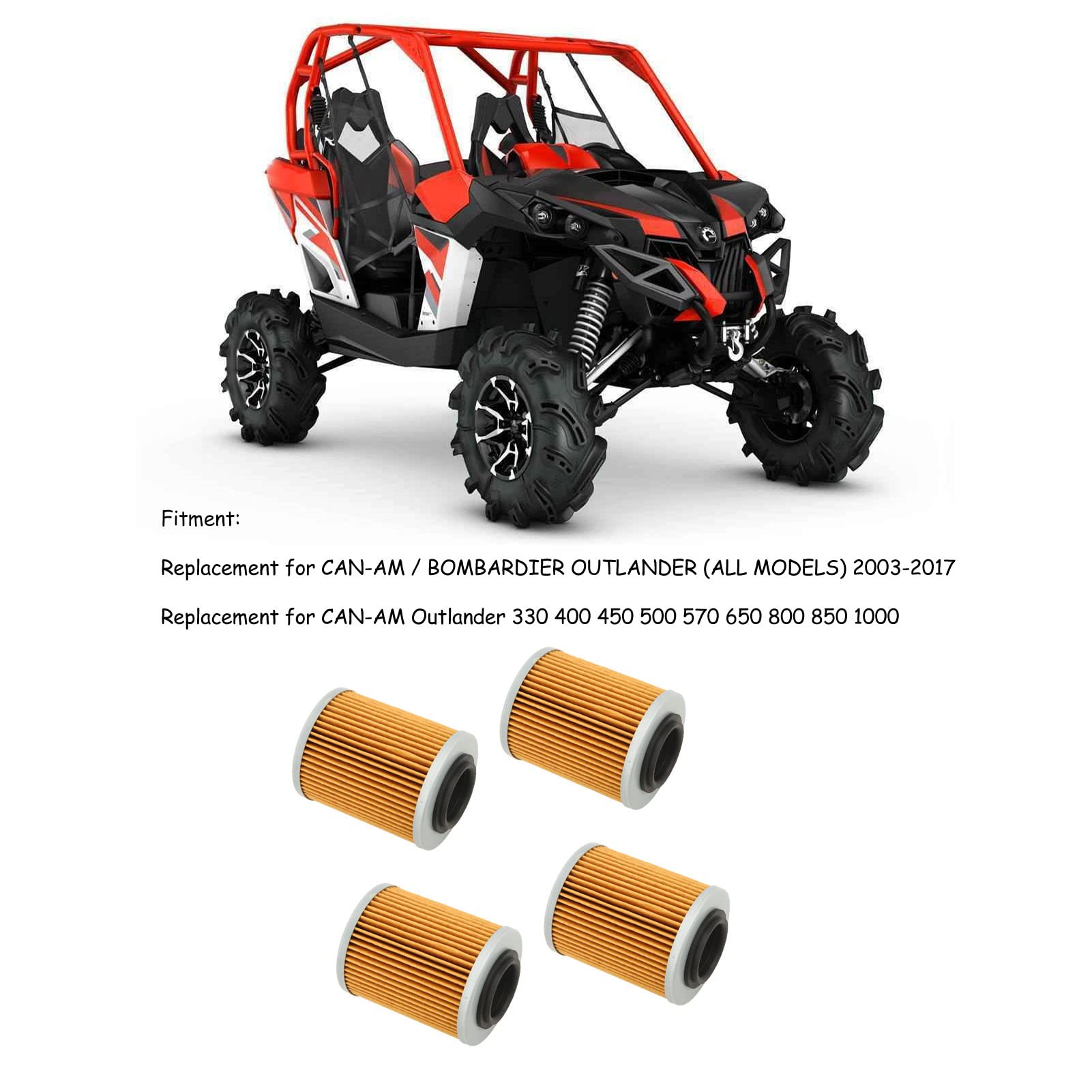 4 Filtros de Aceite 420256188 KN152 HF152 Reemplazo de Filtro de Combustible Diésel para 330 400 450 500 2003-2017