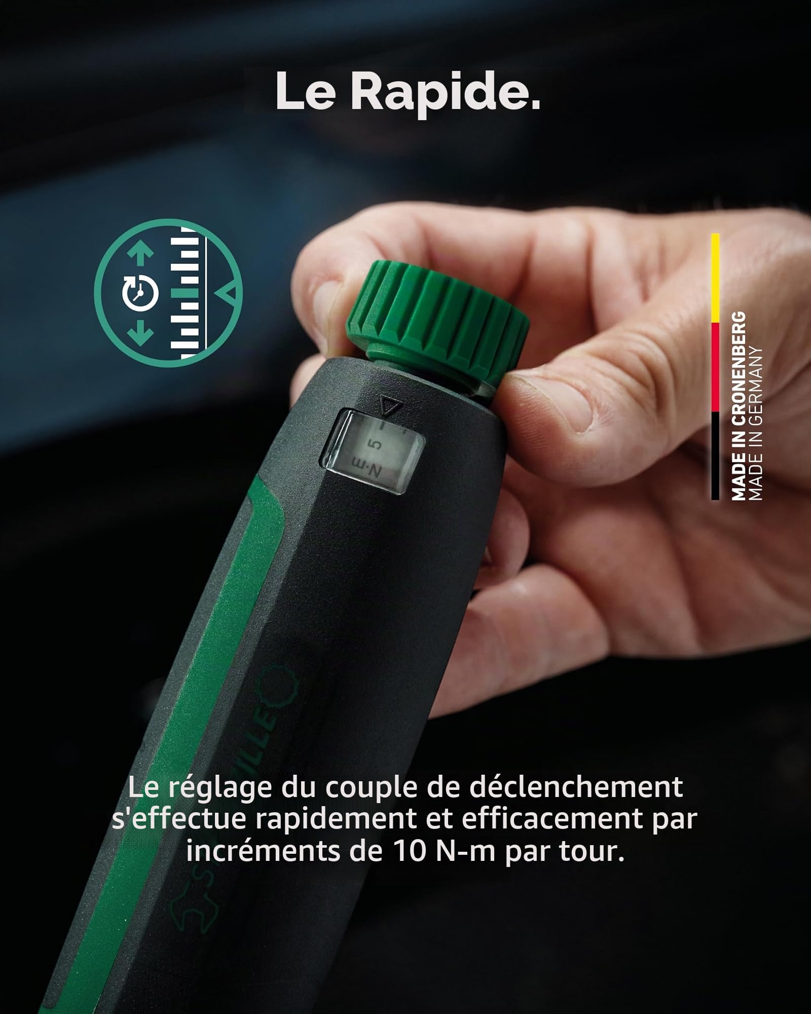STAHLWILLE 750 NR/200 - Clé dynamométrique 40-200 N·m avec cliquet réversible 1/2" - Avec certificat - Fabriquée en Allemagne