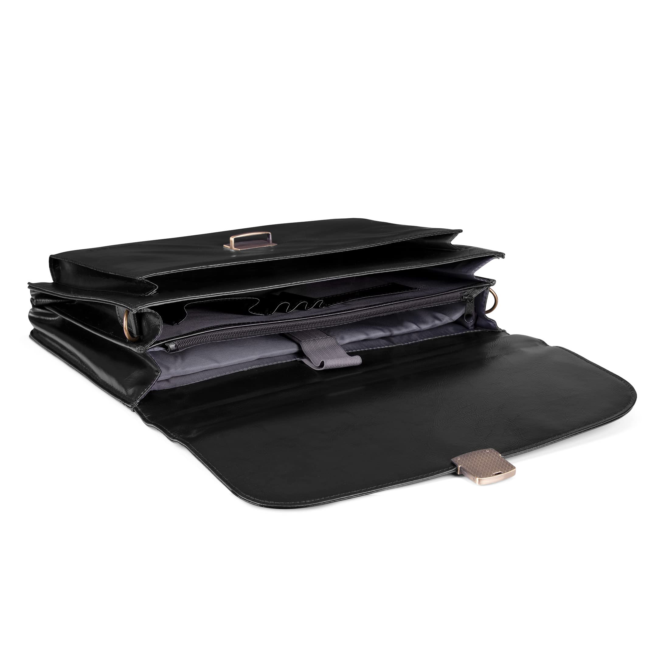 Sacoche Porte-Documents en bandoulière - pour Ordinateur Portable - Style Business - PU Imitation Cuir