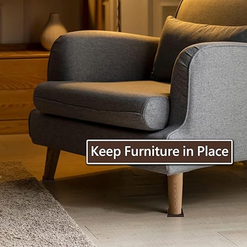 Miniatura 5 de Copas cuadradas de goma para muebles de 4 x 4, almohadillas antideslizantes para muebles, tapones de cama con agarre, protegen cualquier suelo