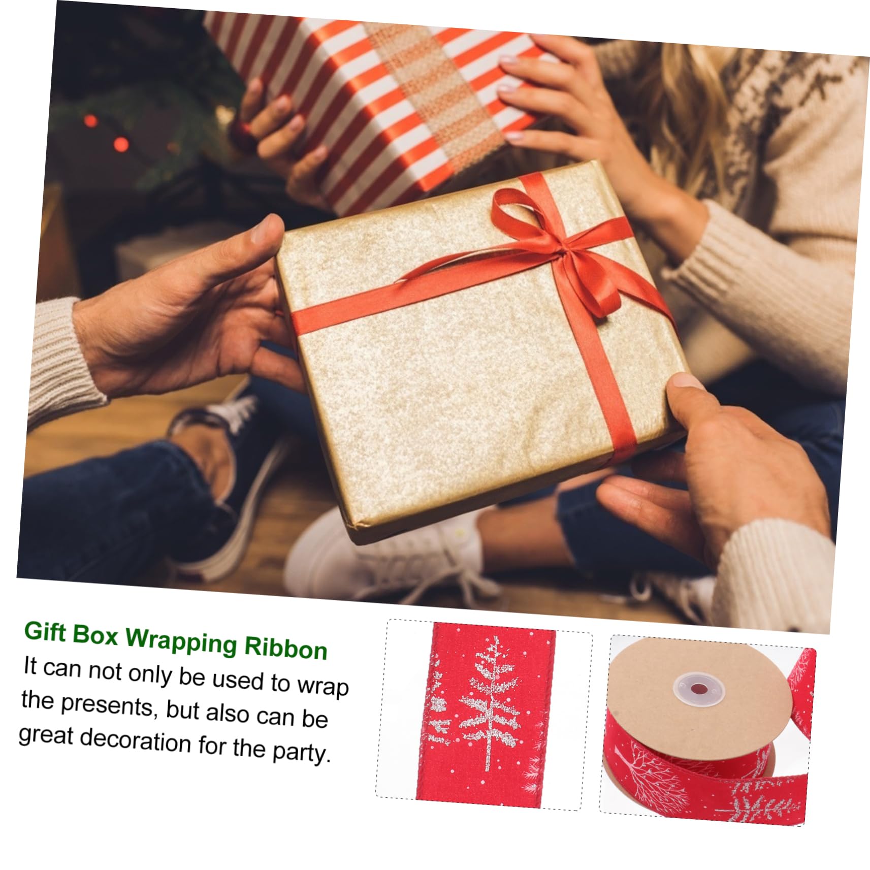 TEHAUX 3rollen Weihnachtsdeko Satinband Farbenfrohes Weihnachtsribbon Für Geschenkverpackungen Bastelprojekte Und Festliche Dekorationen Mit Kinderfreundlichen Motiven