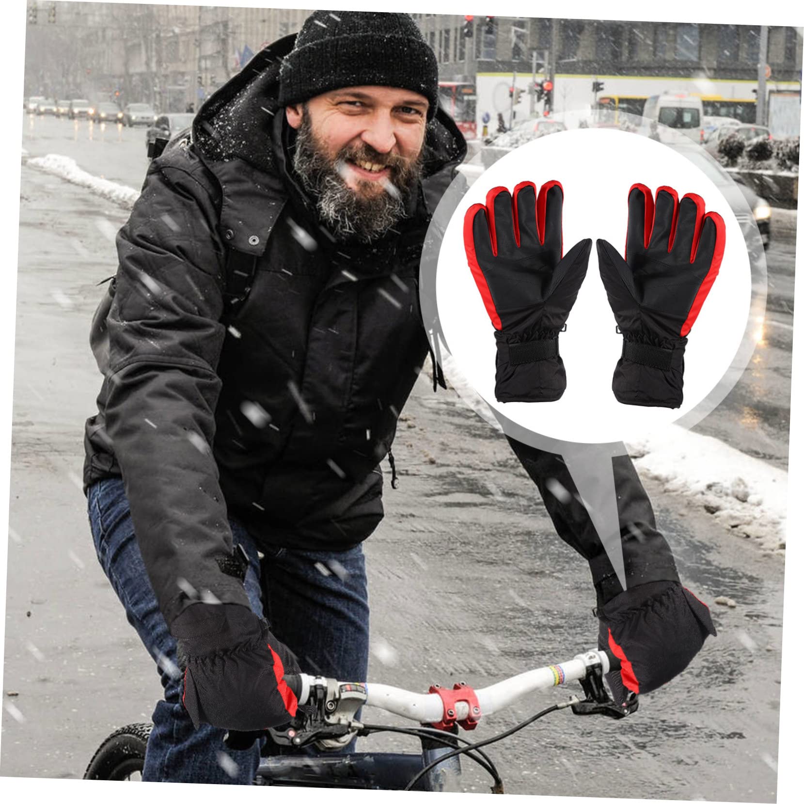 SUPVOX Guanti Riscaldati Guanti Da Ciclismo Impermeabili Berretto Da Mano Snow Ragazzi Impermeabili Caldi Drago Isolati Da Vela Wireless USB Termici In