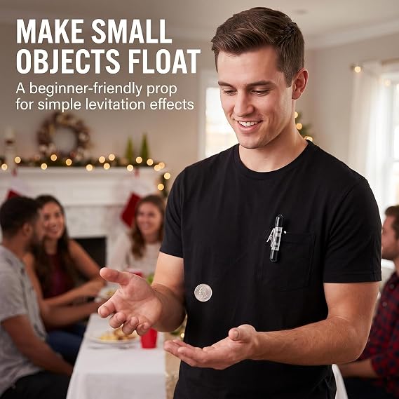 120cm Levitation Floating Stage and Street Magic Props Kit with Retractor Reel - 3pcs Invisible Thread Tricks for Magicians