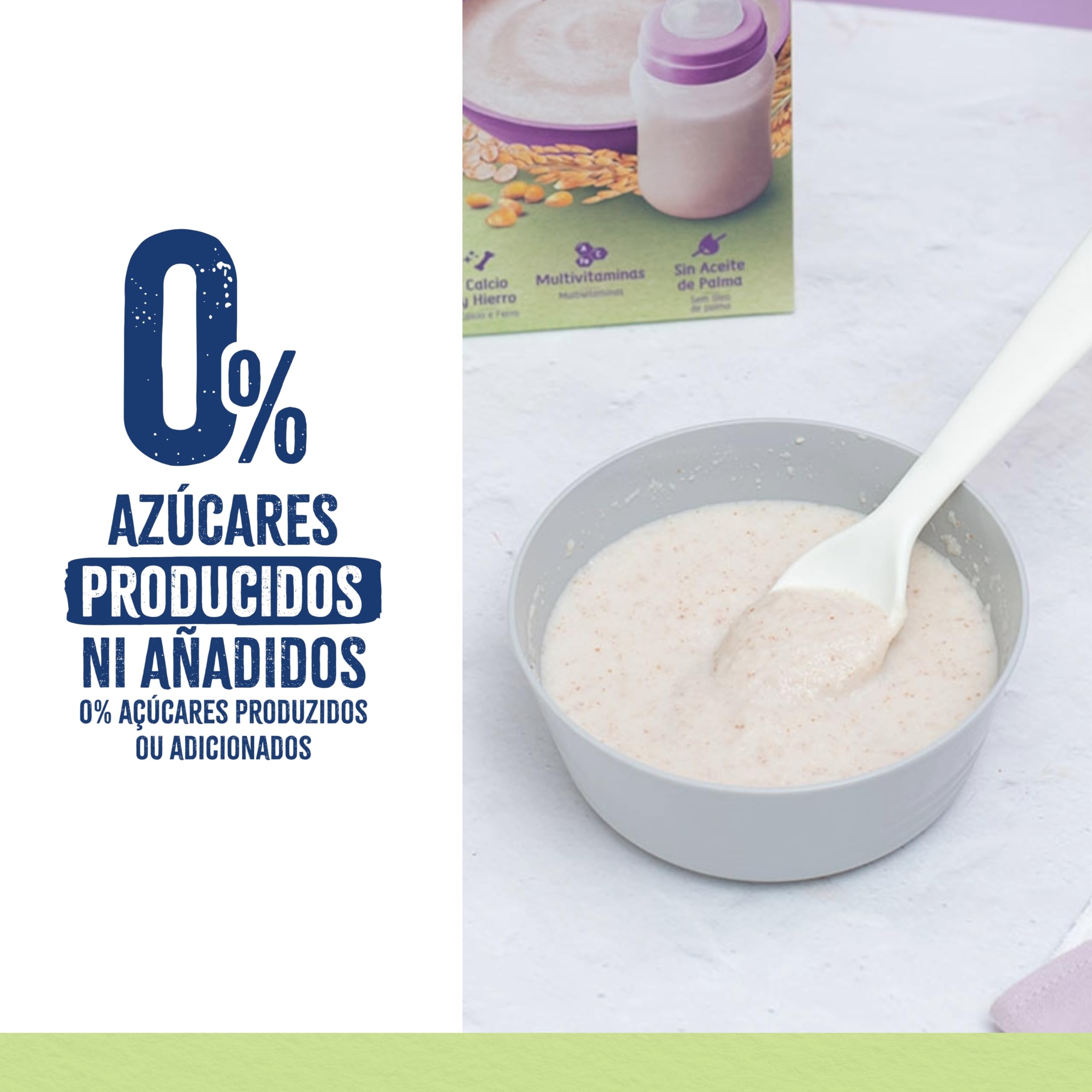 Hero Solo Papilla 8 Cereales Sin Azúcares Añadidos para Bebés a partir de 6 meses