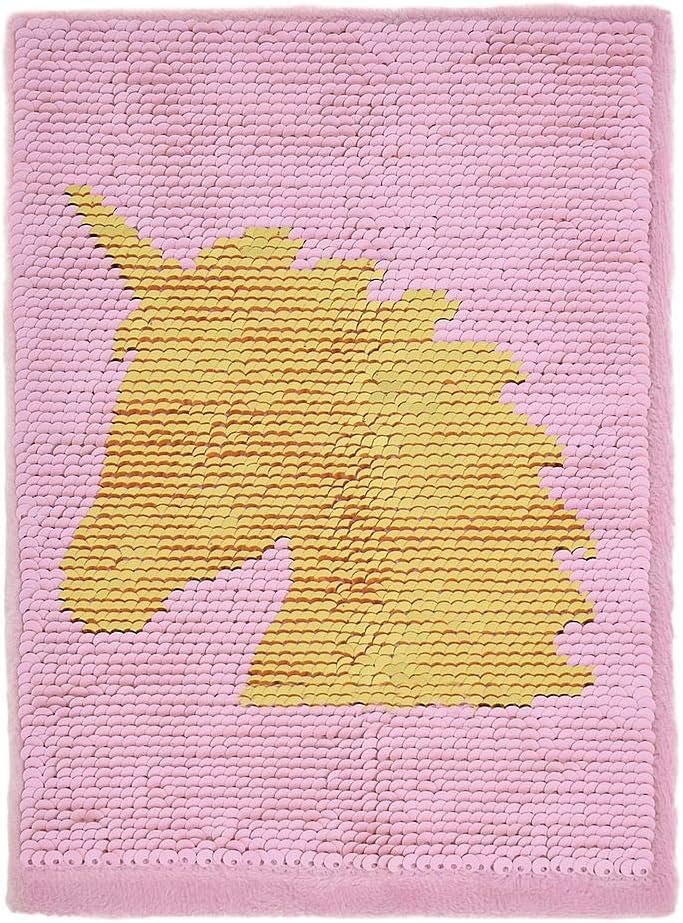 iscream Glittery Flip Sequin Book-Bound Lined-Page 8.5" Journal - Unicorn Silhouette