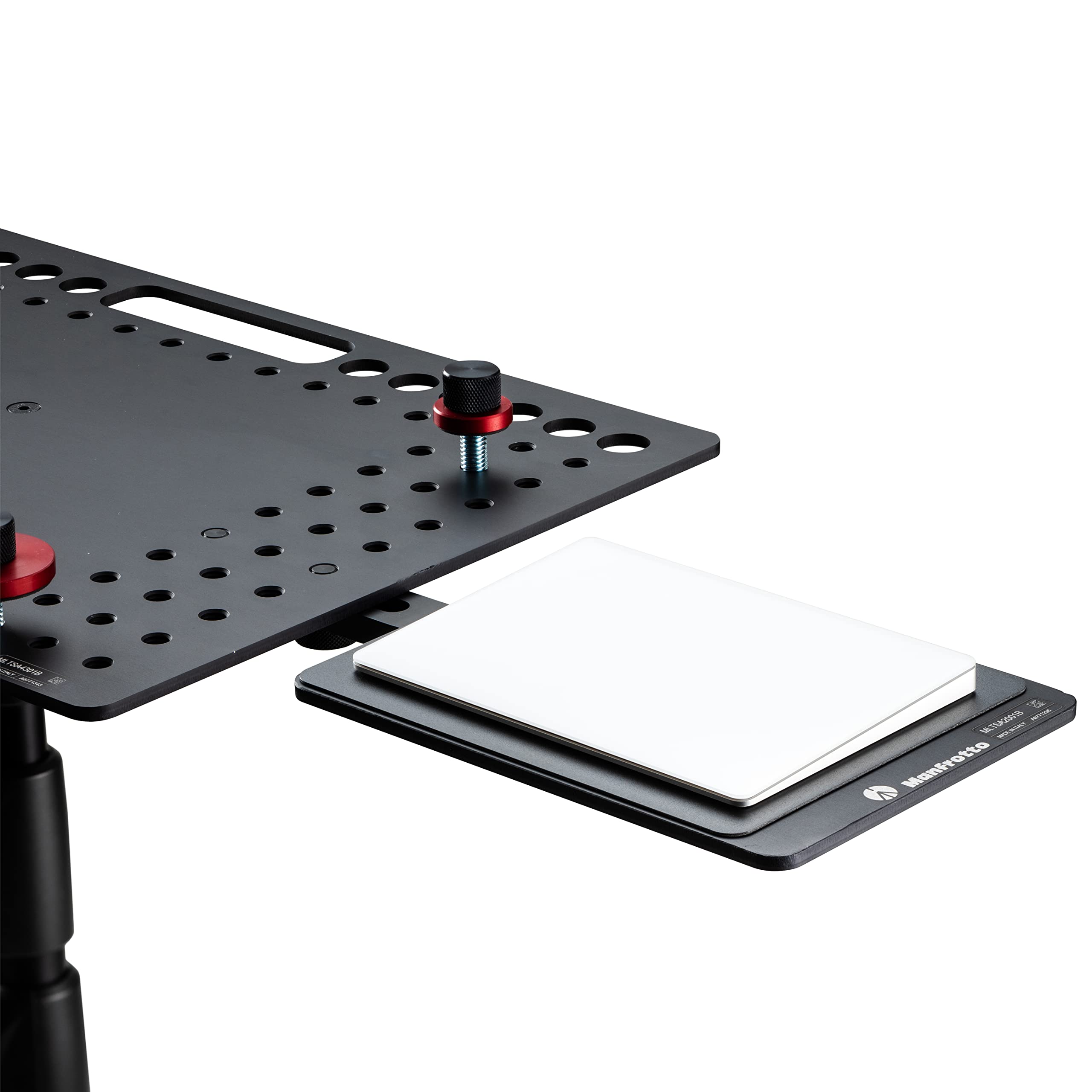 Manfrotto TetherGear MLTSA2001B podkładka pod mysz, akcesoria do uchwytu PC, zewnętrzna podkładka pod mysz do lekkiego aluminiowego uchwytu na laptopa, konfiguracja lewa lub prawostronna, 32 cm x 15
