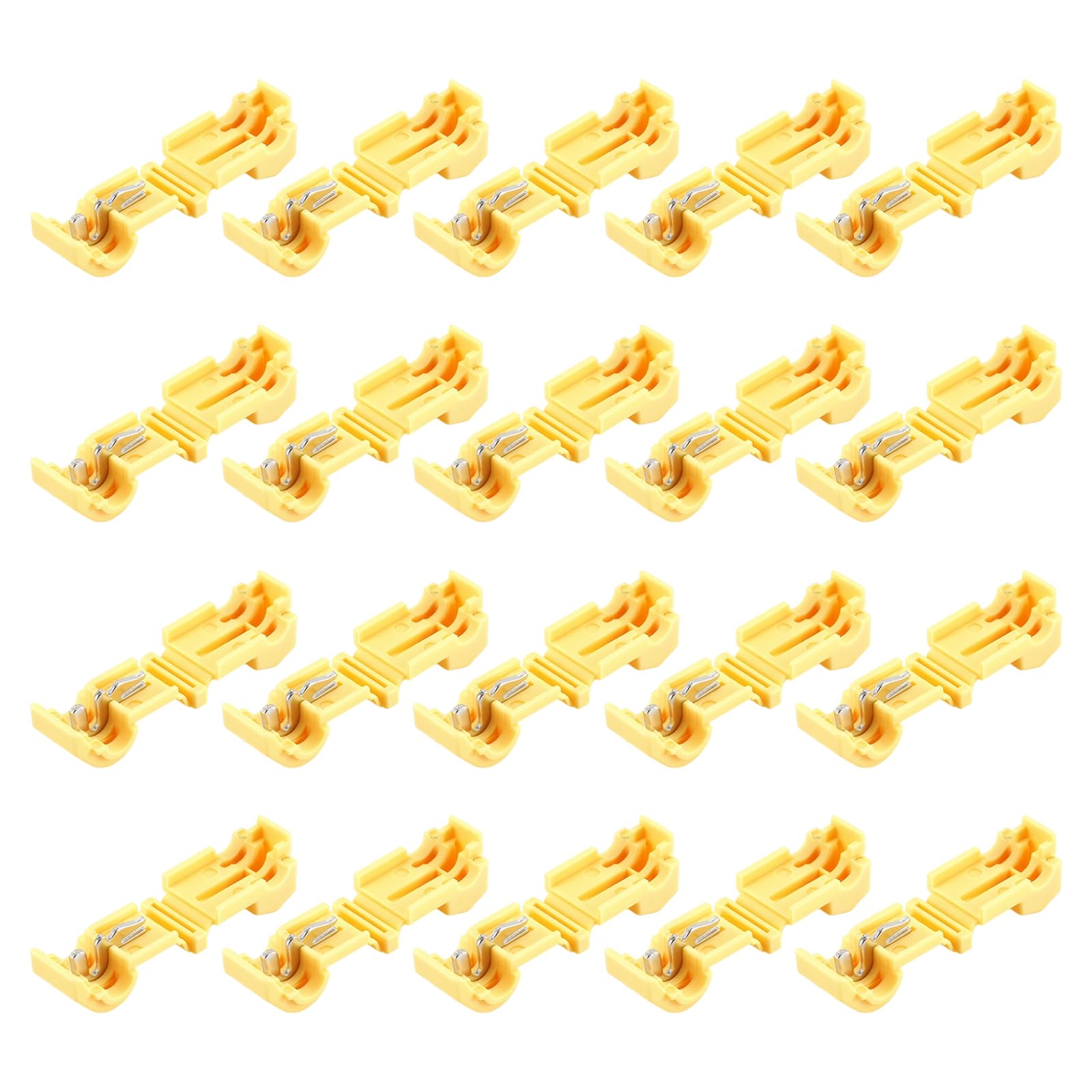 20Pcs Electrical Cable Connector for Charging Station Flame Retardant Housing and Stable Power Supply T-Type Wire Connector