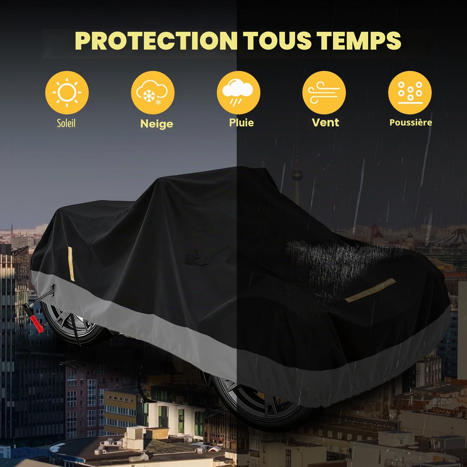 Ryker Bâche de protection d'extérieur pour Can-Am Ryker 600, 900, modèles sport et rallyes, tissu Oxford 420D, imperméable, résistante aux intempéries