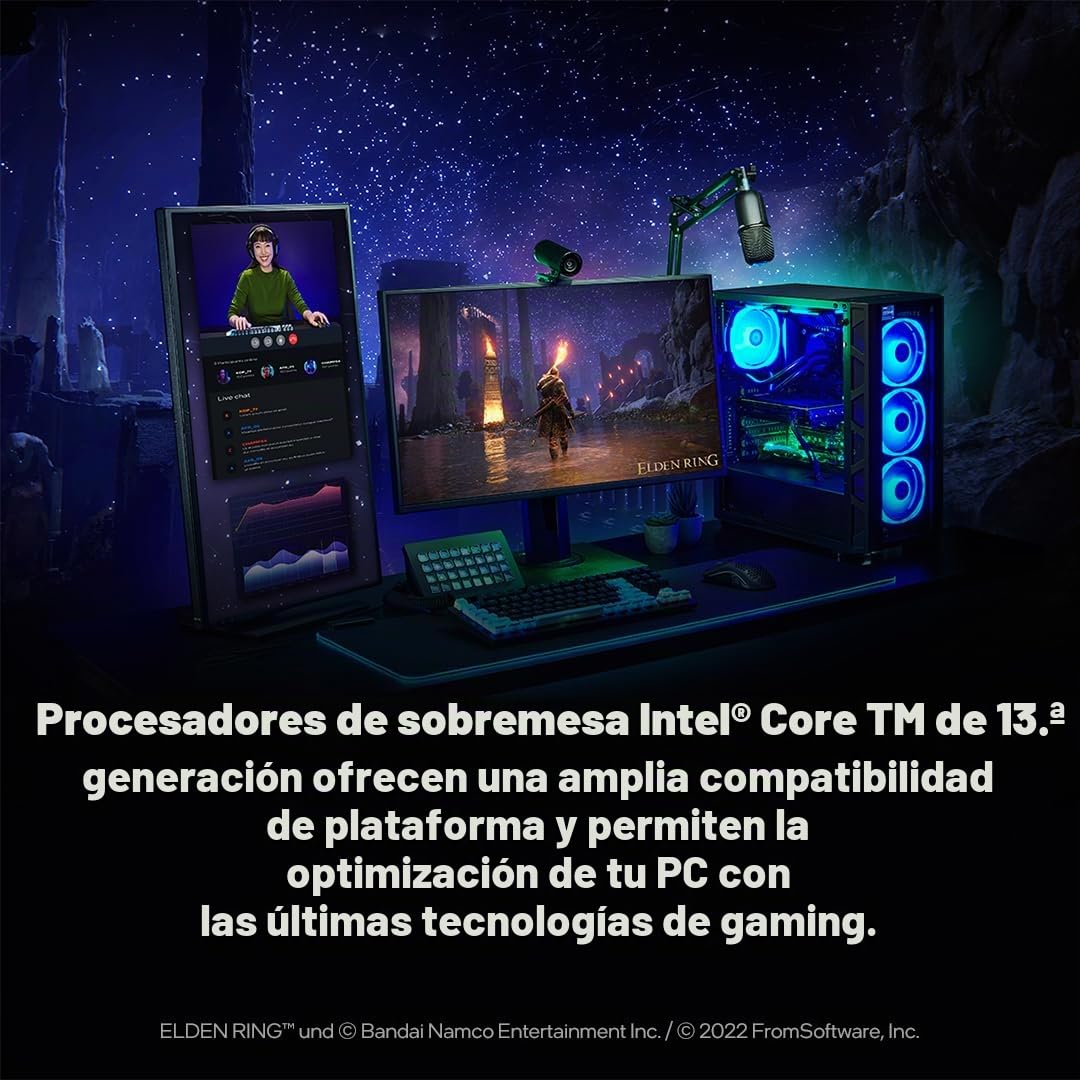 Intel® Core™ i7-13700K, procesador para Equipos de sobremesa, 16 núcleos (8 P-Core + 8 E-Cores) 30 MB de caché, hasta 5,4 GHz