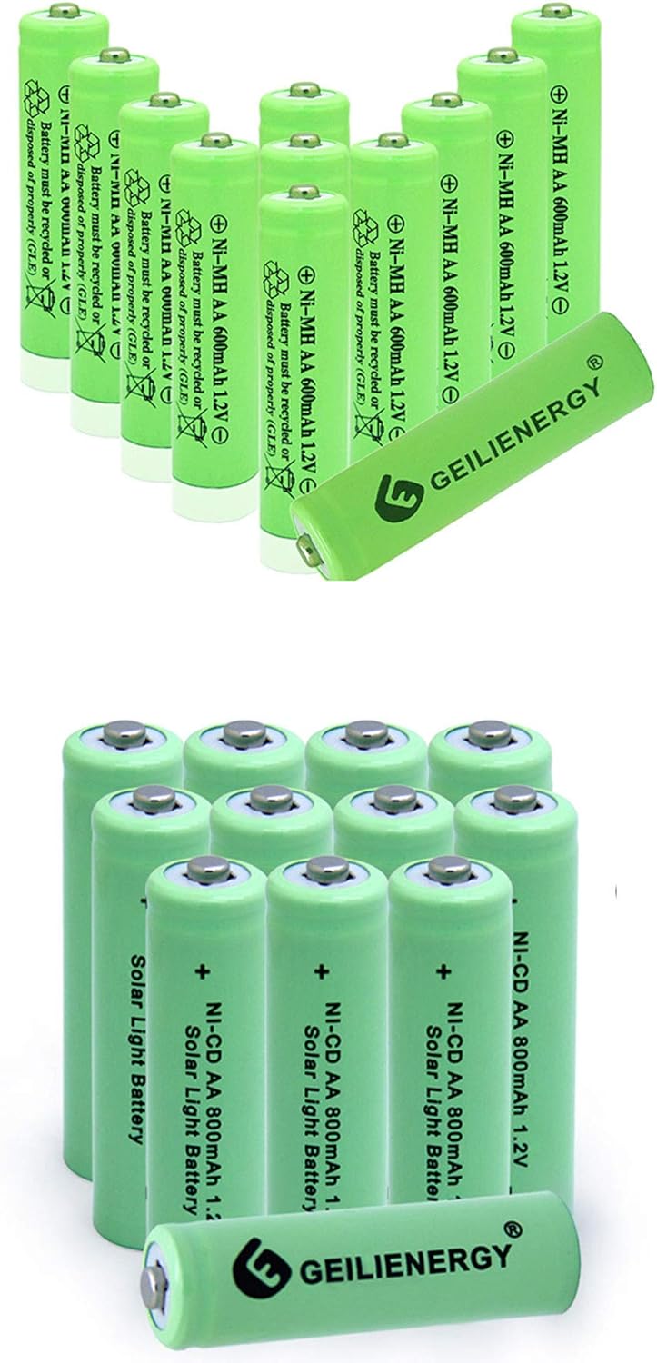 GEILIENERGY 12 Pack NiMH AA Rechargeable Batteries for