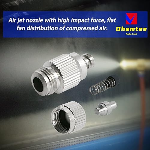 Miniatura 3 de 4 piezas de diámetro de orificio de 0.020 in (0.02 pulgadas) G316 (10-24 UNC) rosca macho Boquilla de pulverización de acero inoxidable de dos