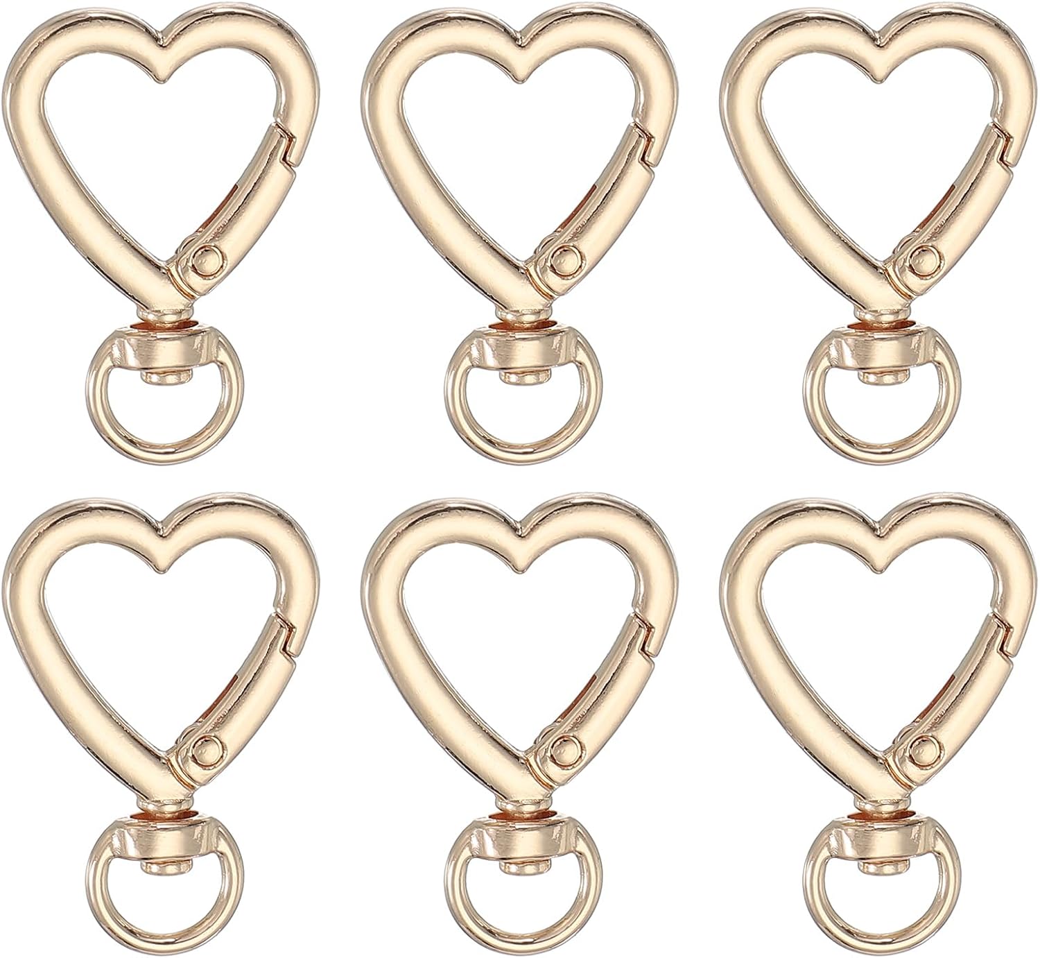 PATIKIL Heart Shape Swivel Buckles Zinc Alloy Spring Snap