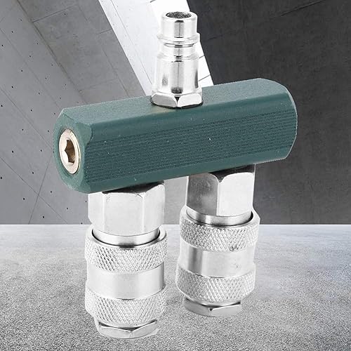 Miniatura 6 de Para adaptador de compresor, Conector del compresor de aire, Divisor de manguera de aire de 2 vías,14 en NPT, Accesorios de herramientas de aire,