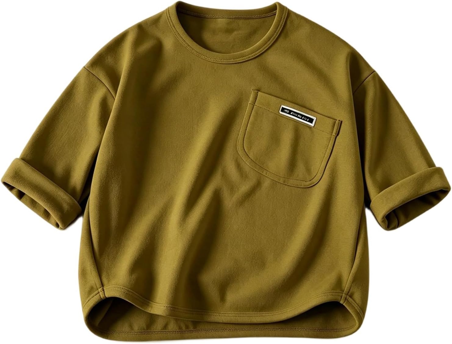 Girls Long Sleeve Shirts Crewneck Tops Solid Basic Tees 0-12Y