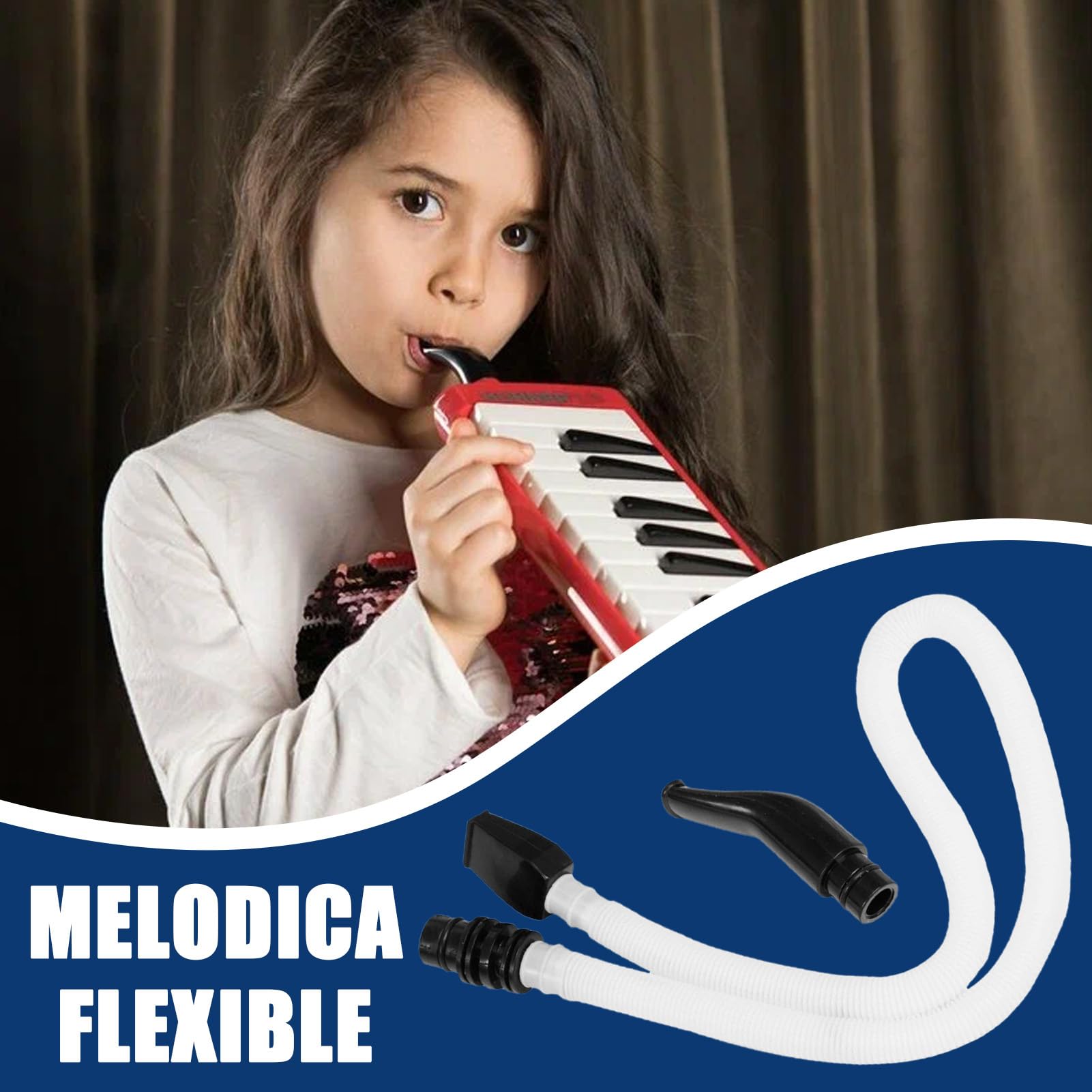 Melodica - Tubo de repuesto para boquilla larga de melódica, accesorios de instrumentos musicales con piezas de repuesto para principiantes, escuela, aula, actividades, viajes, actuaciones al aire
