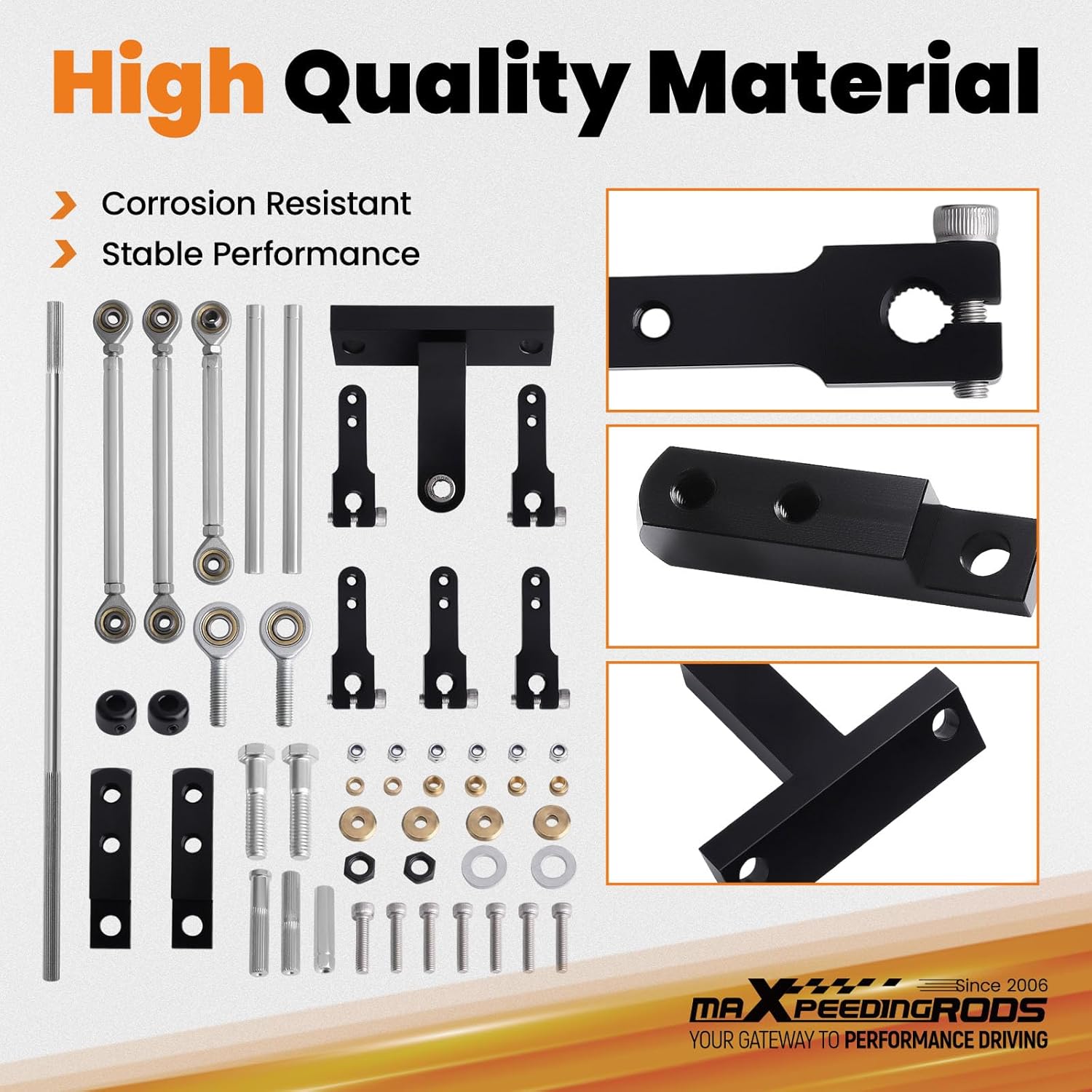 maXpeedingrods Dual Side Mount Carburetor Linkage Kit