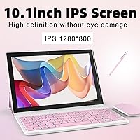 Vista 4 de Android 15 Tablet, 10 Inch 8GB RAM+32GB ROM+1TB Expand, 1.8Ghz Quad-core Processor, 2 in 1 Tablets with Keyboard/ Mouse/ Case/ Stylus, 8MP Camera, 2