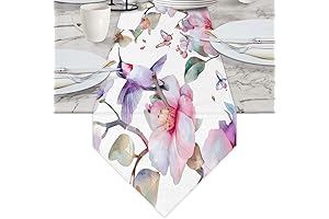 Hummingbird Flower Table Runner: A Touch of Nature for Your Dining Decor