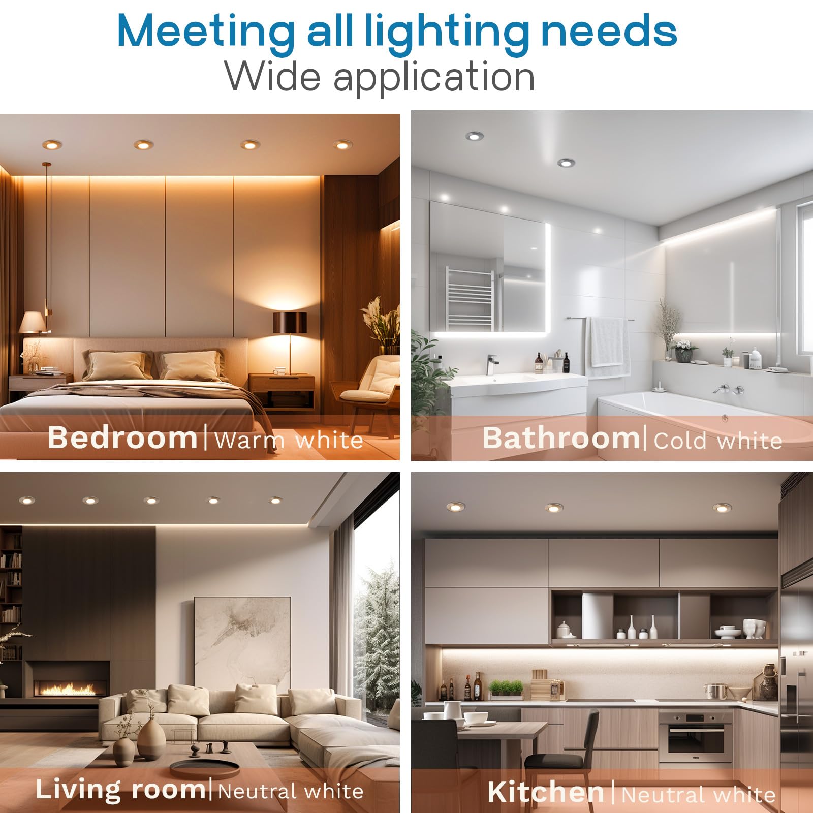 LED inbouwspot 5W 2700K rond verstelbaar wit dimbaar