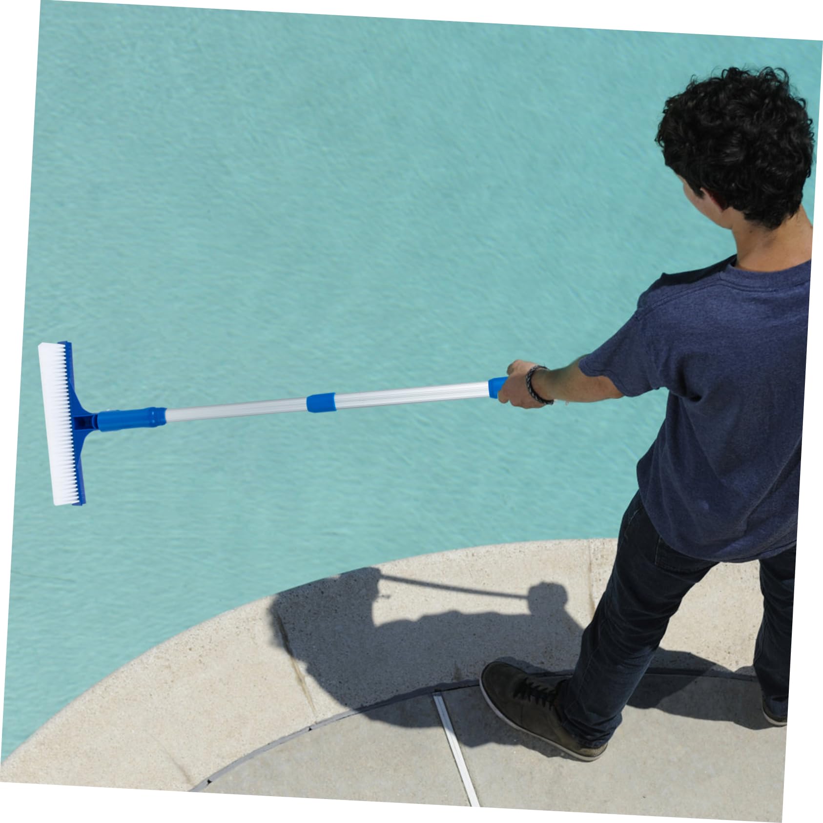 Levemolo Cepillo De Limpieza De Piscinas para Paredes y Azulejos De Suministros De Limpieza para Piscina Pértiga
