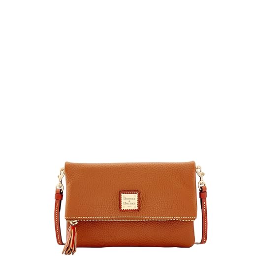 Dooney & Bourke Handbag, Pebble Grain Foldover Zip Crossbody - Black
