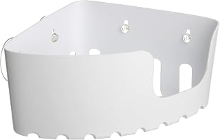 Tatay Estanteria Ducha Sin Taladro Esquina | Incluye Ventosas | Soporta 2 kg | Polipropileno Resiste Humedad | Medida Rinconera | 20 x 20 x 11 cm - Modelo Standard - Blanco