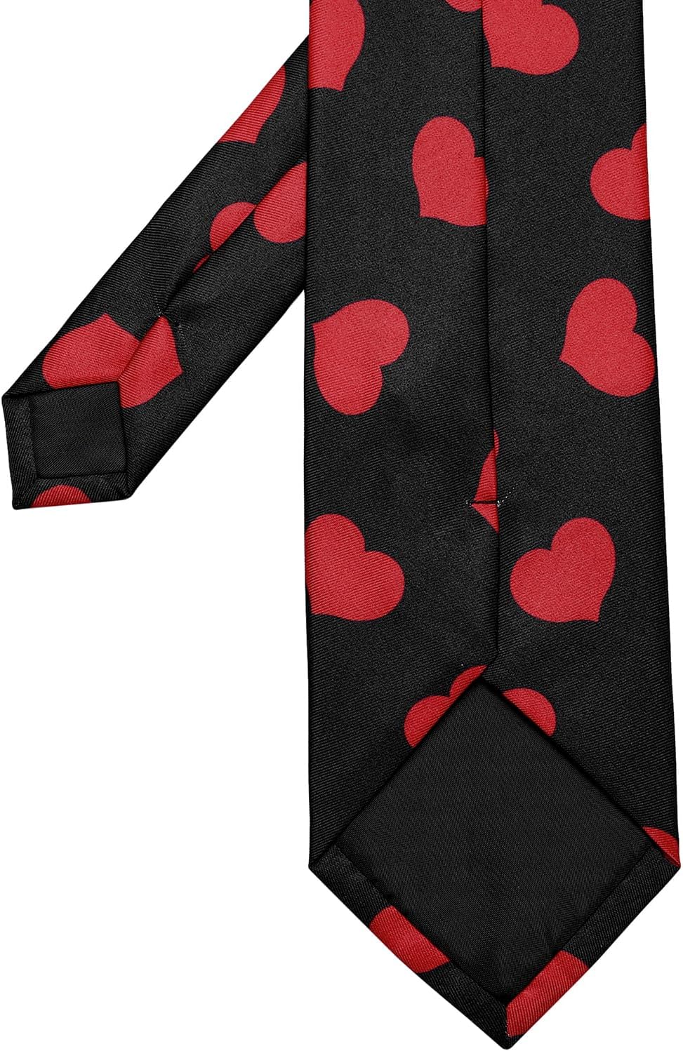 KOOELLE Men's Heart Necktie Tie Holiday Party Black Ties For Men 3.25 inch(8.3cm) - Image 5