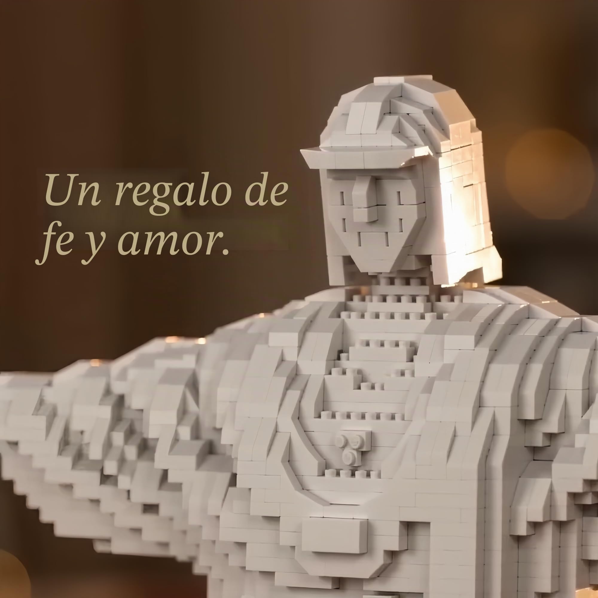 Bloques de construcción con forma de cruz de Jesucristo de 18 pulgadas Una representación religiosa tranquila que ayuda a aliviar el estrés. Ideal como regalo cristiano para la decoración del hogar o