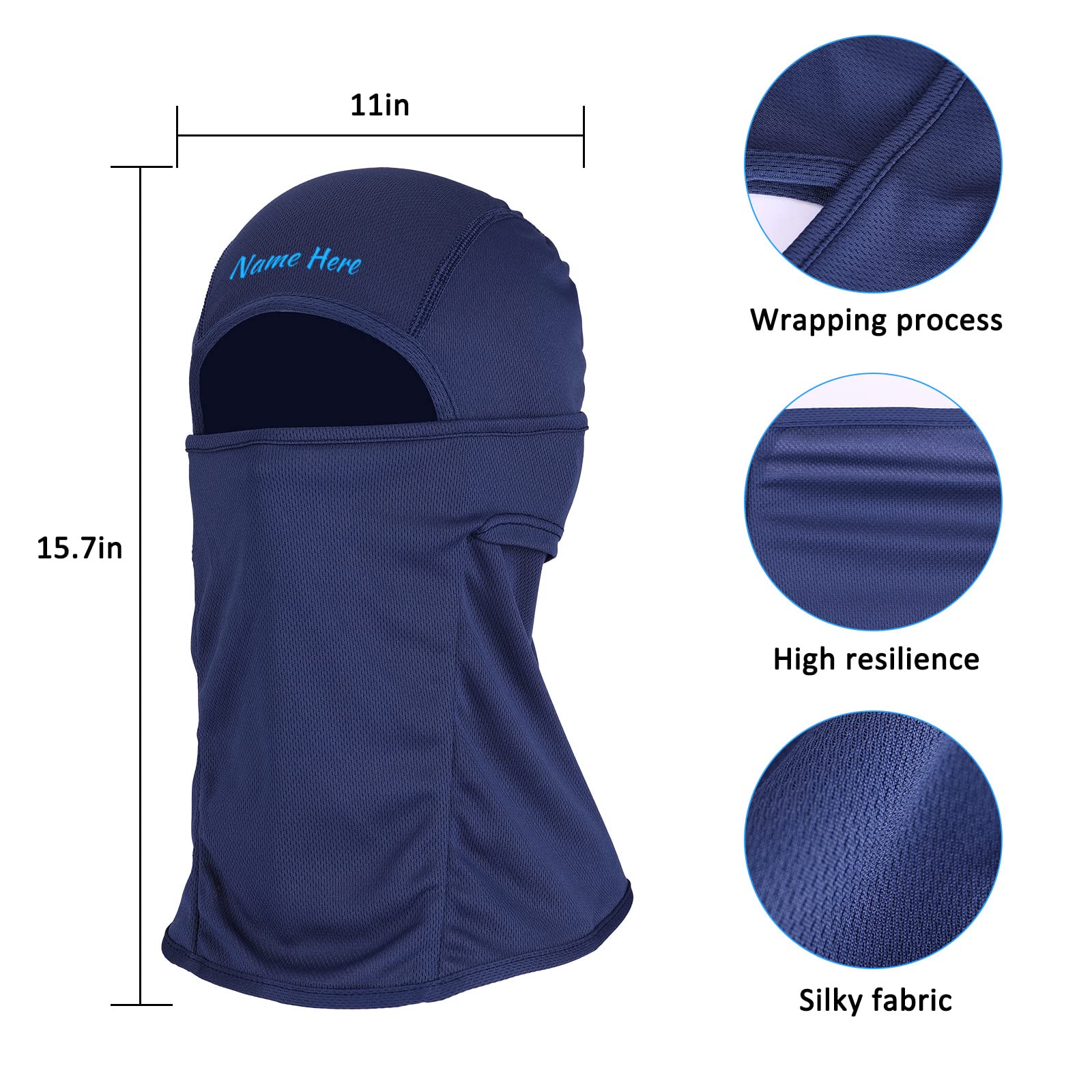 White Ski Mask for Men & Women, Balaclava Face Mask Full Head Mask Shiesty Mask for Football Motorcycle Helmet Sun UV Protection