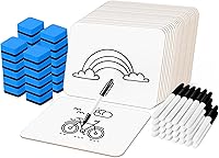 PANDRI 26 Pack Double Sided Dry Erase Lapboards 12.5x9 Inch Whiteboards with Markers & Erasers - Classroom Teacher Supplies