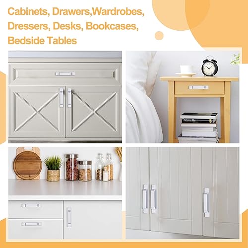 Miniatura 5 de Carakey Manijas autoadhesivas de aleación de aluminio de 5.8 pulgadas, manijas de cajón de gabinete de cocina, ayudantes con adhesivo 3M para