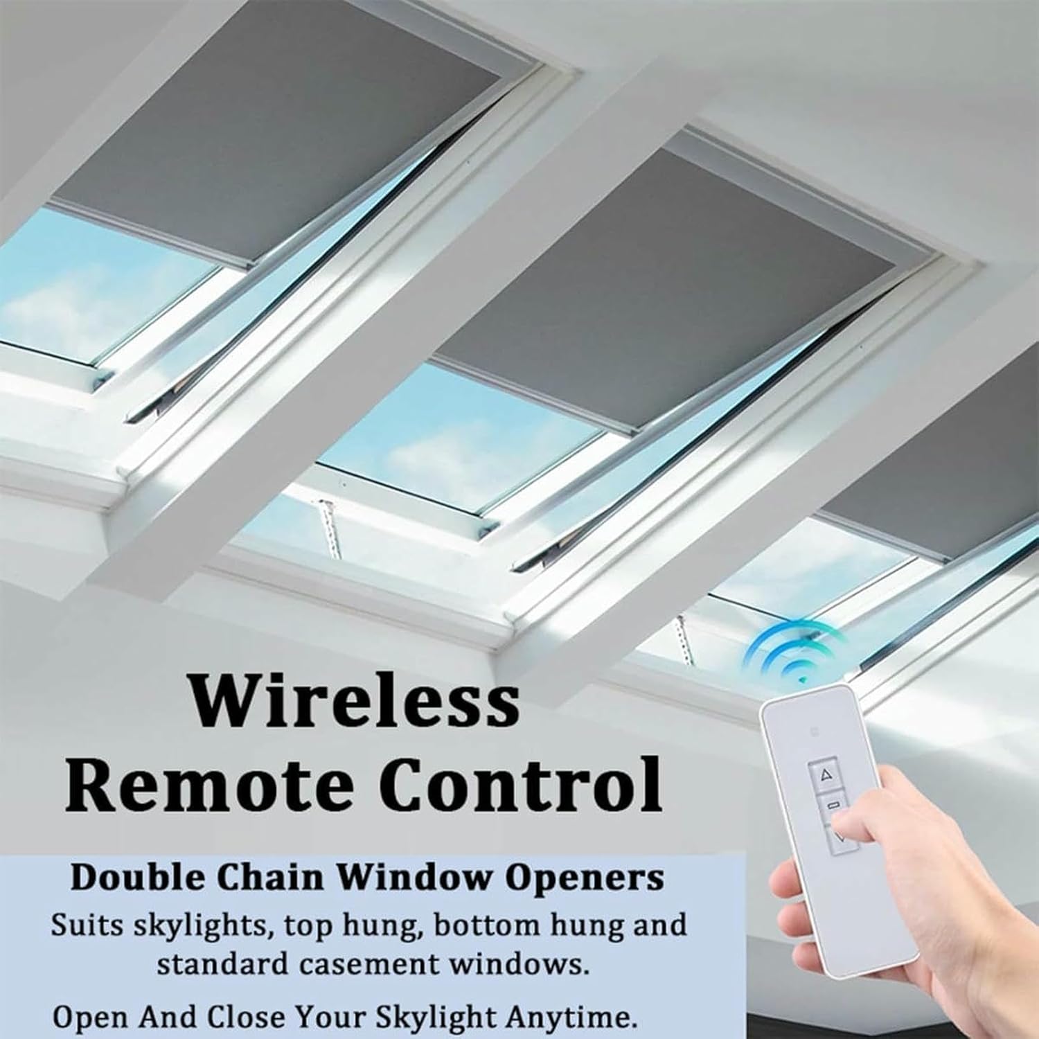 Automatic Electric Window Opener, Smart Remote Control for Skylights and Roof Vents, Easy Installation