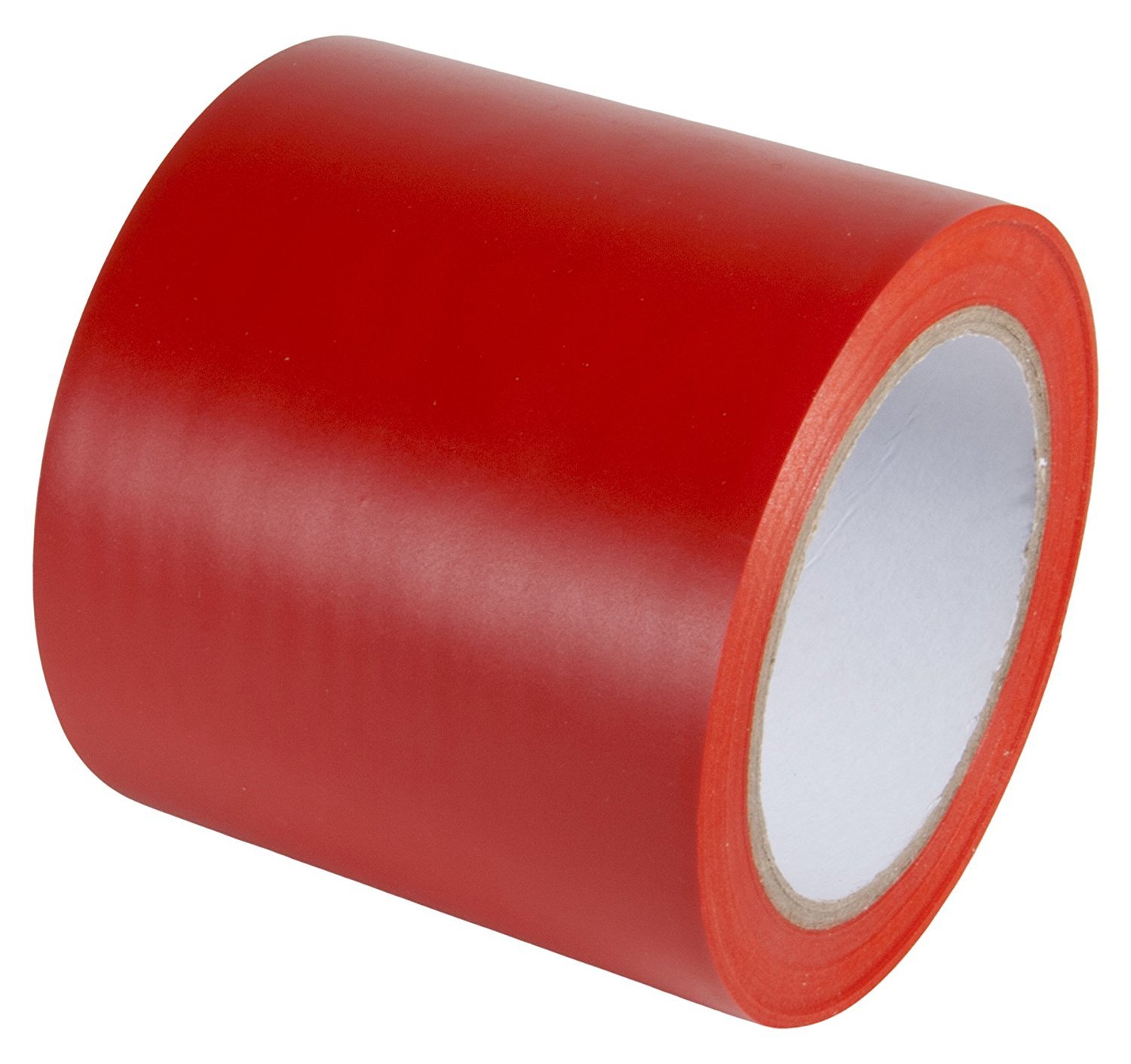 5S Premium Vinyl Safety and Dance Floor Marking and Splicing Tape, 6 mils Thick, 108 feet Length x 4 inches Wide, Red (One Roll)