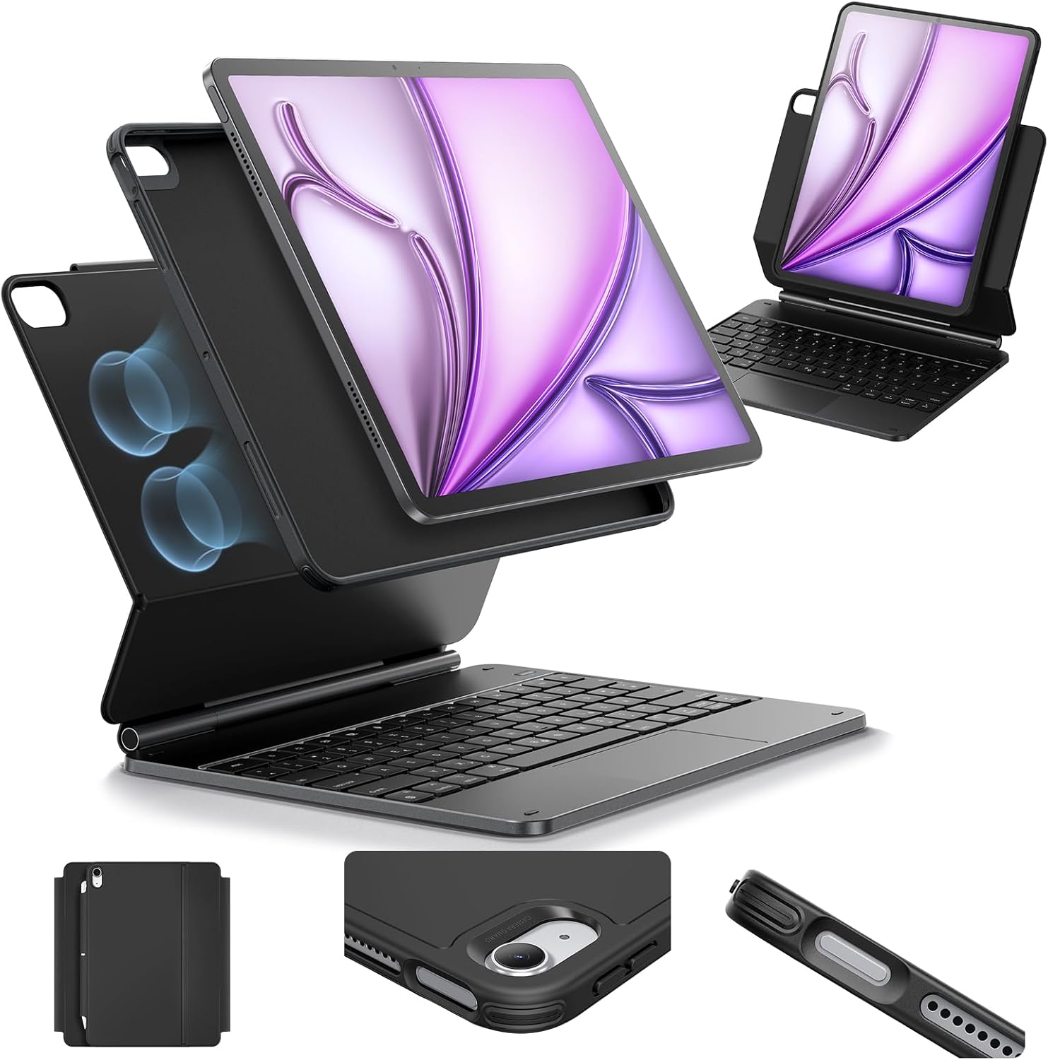 Husă ESR iPad Air 13 inch cu tastatură - vedere completă