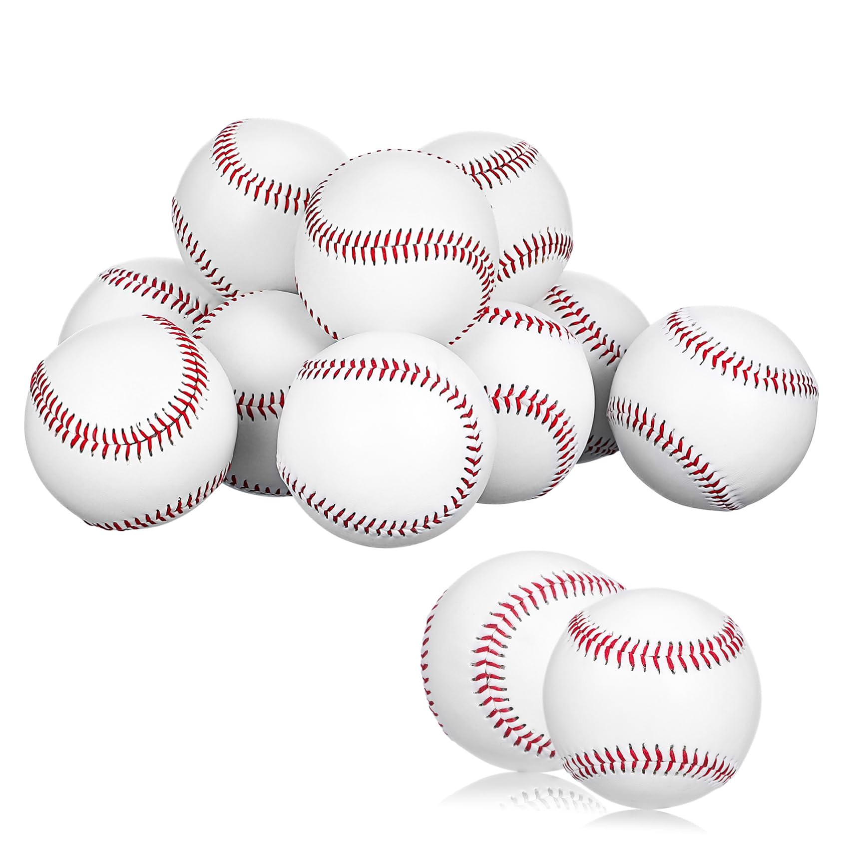 TOYANDONA Pelotas de Béisbol de Práctica en Color Claro PVC, 12 Piezas
