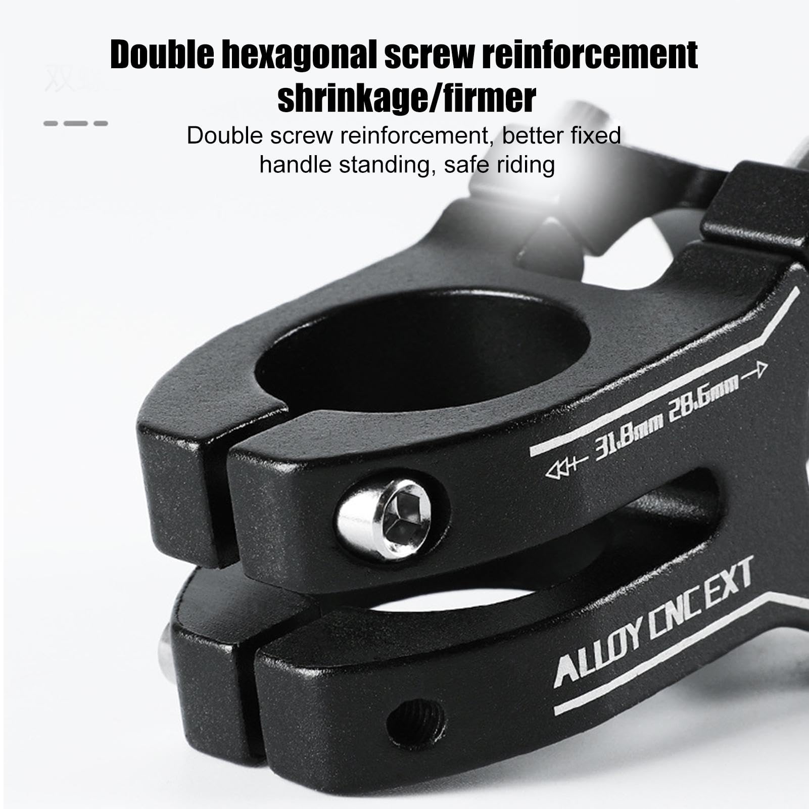 Potence De Vélo – Tige Courte En Alliage D'aluminium, Tige Creuse Absorbant Les Chocs, Tige De Guidon Légère Pour La Plupart Des VTT, Fixie Gear, Cyclisme