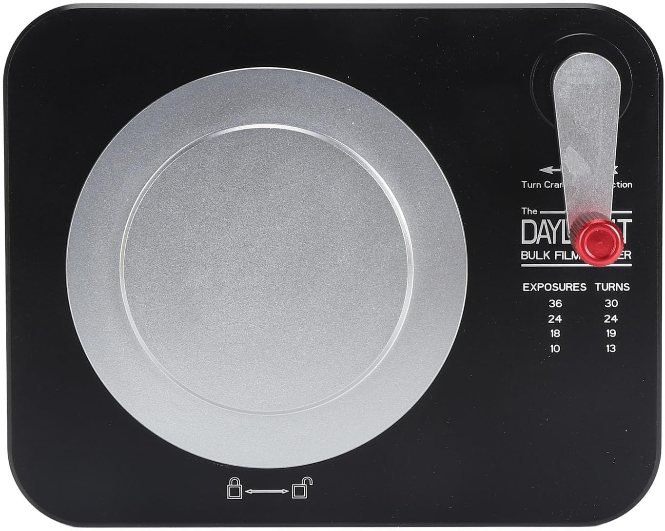 Film Dispenser, Removable and Assembled Locking Cover and Film Rewind Handle, Felt Lining, Aluminum Alloy Material, for 35mm Film