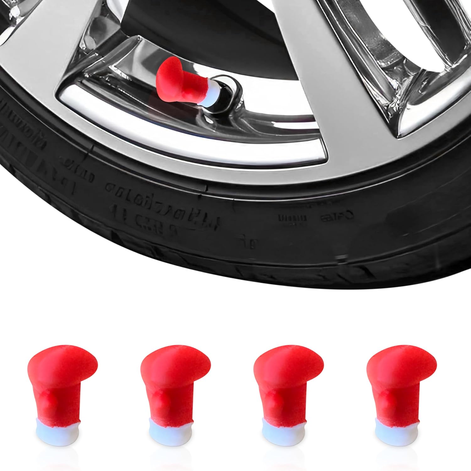 Boxing Glove Tire Valve Stem Caps – Fun Car Accessory Gift for Sports Lovers | Universal Schrader Fit | Gift for Boxing Fans (Red)