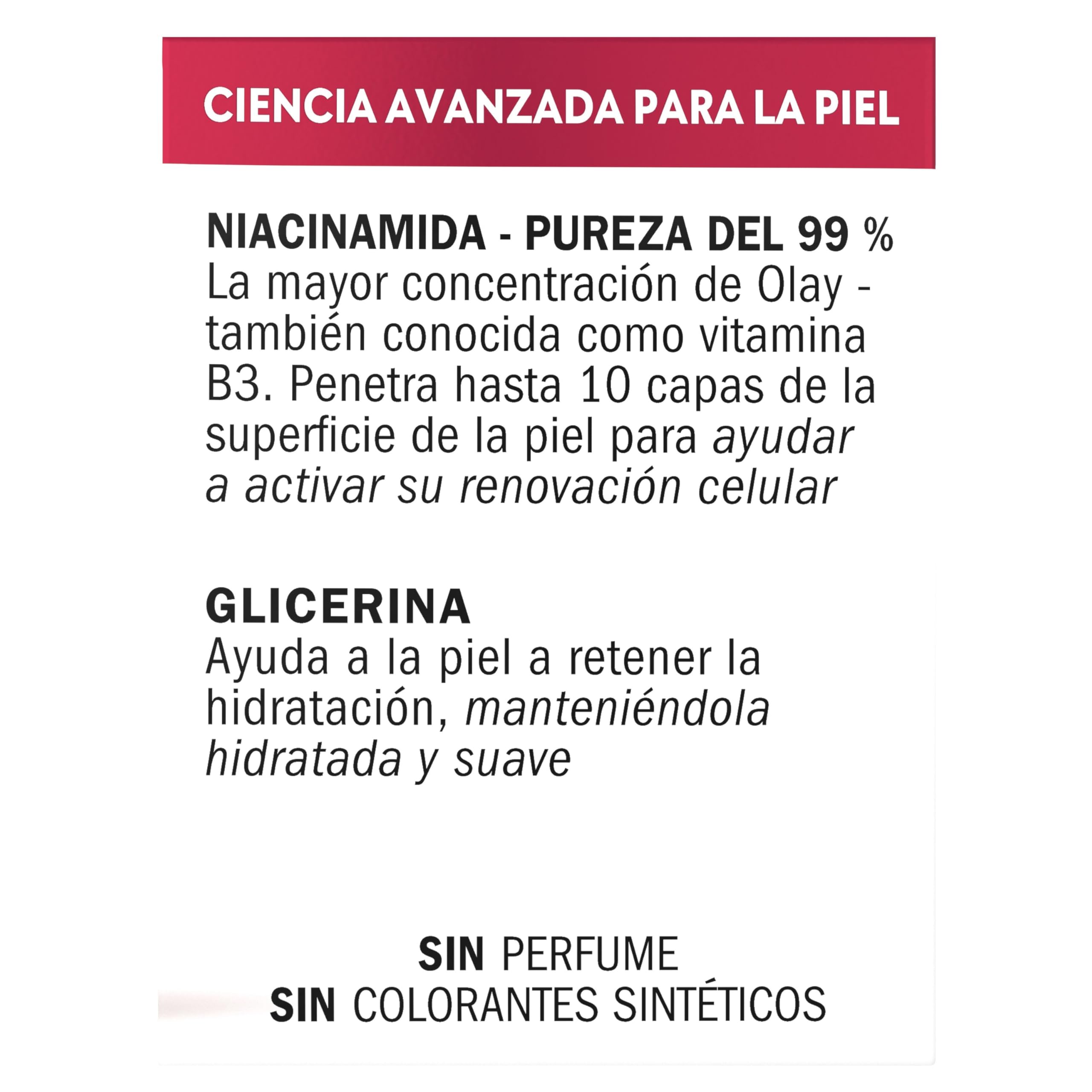 Olay Contorno de Ojos con Niacinamida. Hidratante Antiarrugas y Antiedad para la Zona de los Ojos con Niacinamida. Regenera e Hidrata. Mejora los Signos del Envejecimiento. No Grasa. Sin Perfume. 15ml