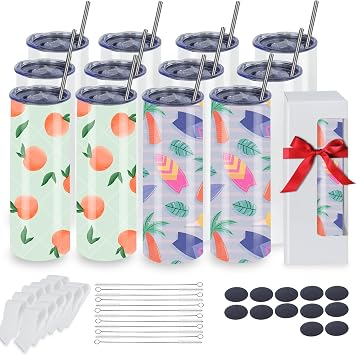 12 Pack 20oz Sublimation Tumblers